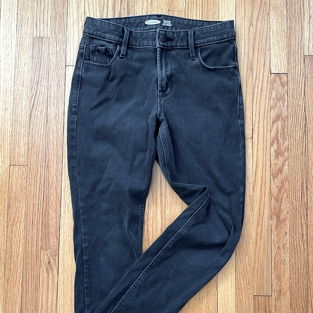 Black Skinny Jeans - Old Navy Rockstar Super Skinny 24/7 Sculpt